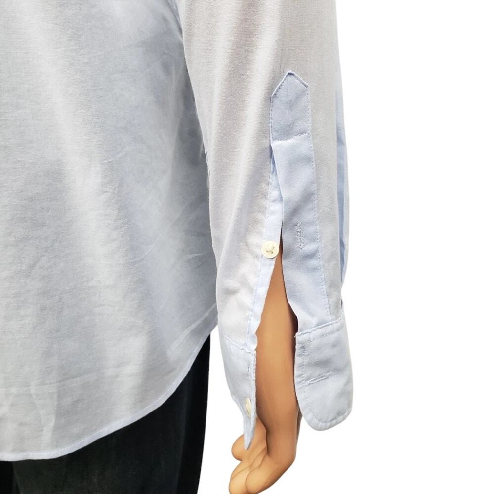 Zara Shirt Men L Light Blue Lightweight Button-down Collar Long Sleeve - Picture 6 of 10
